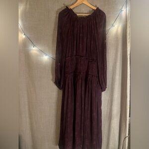 Current Air plum floral midi dress